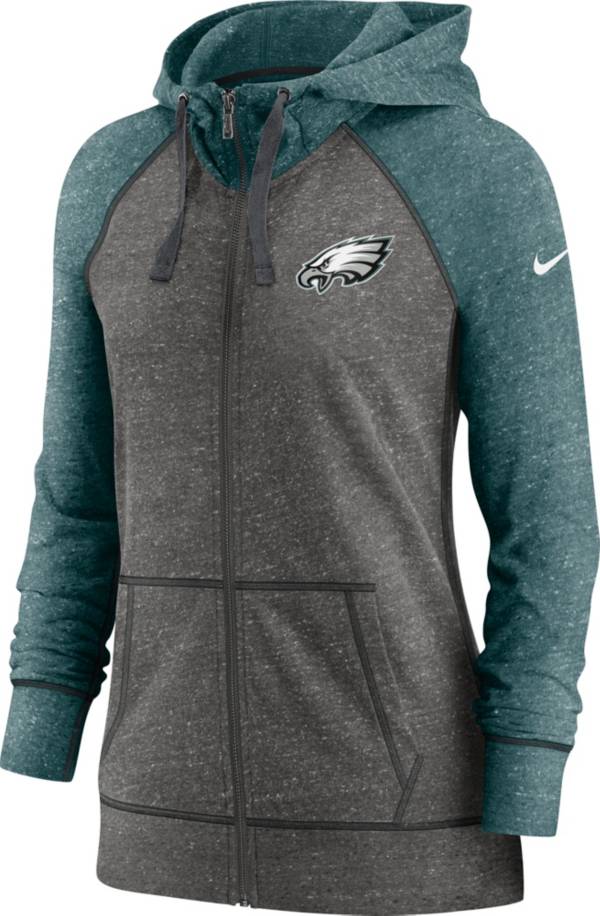 Nike Women's Philadelphia Eagles Gym Vintage Plus Size Full-Zip Hoodie