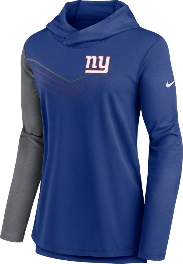 Nike Women's New York Giants Blue Chevron Pullover Hoodie