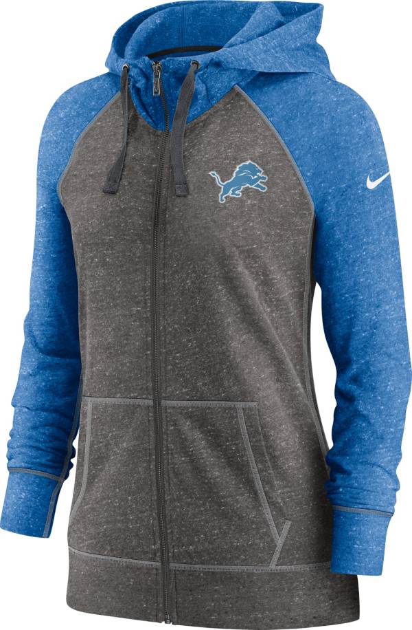 Nike Women's Detroit Lions Gym Vintage Club Full-Zip Hoodie