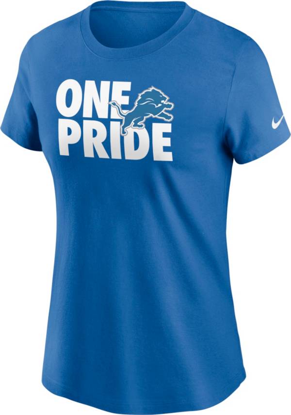 Nike Women's Detroit Lions One Pride Blue T-Shirt