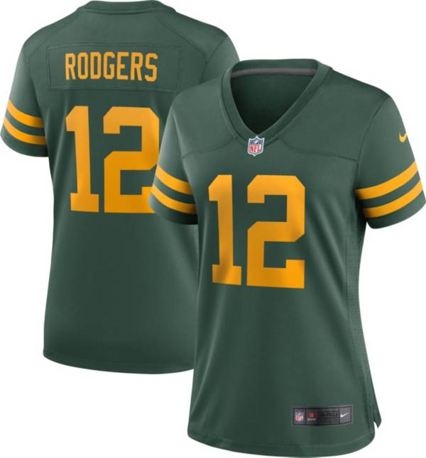Nike Women's Green Bay Packers Aaron Rodgers #12 Alternate Game Green Jersey