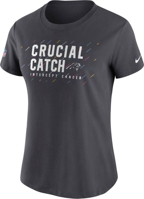 Nike Women's Carolina Panthers Crucial Catch Anthracite T-Shirt