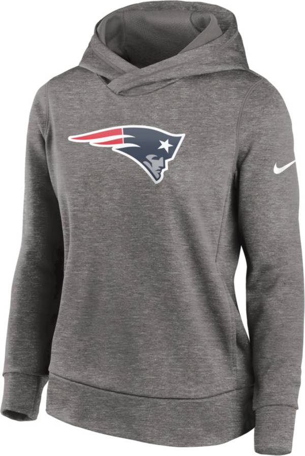 Nike Women's New England Patriots Logo Therma-FIT Grey Hoodie