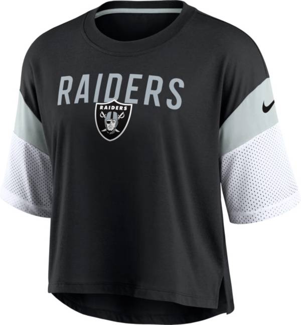 Nike Women's Las Vegas Raiders Cropped Black T-Shirt