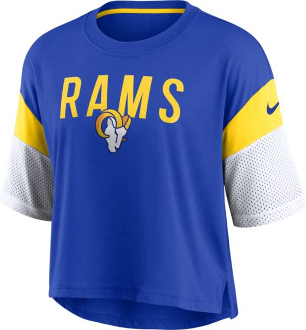 Nike Women's Los Angeles Rams Cropped Royal T-Shirt