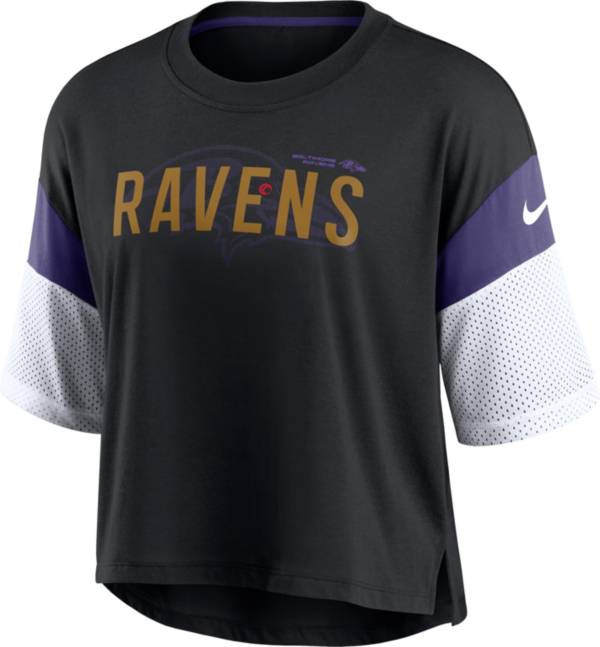 Nike Women's Baltimore Ravens Cropped Black T-Shirt