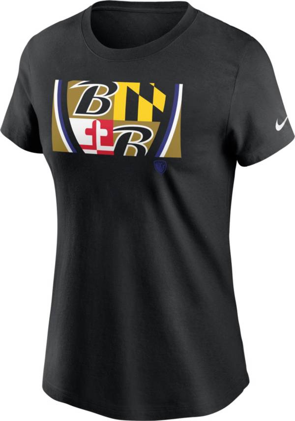 Nike Women's Baltimore Ravens Ravens Flag Black T-Shirt