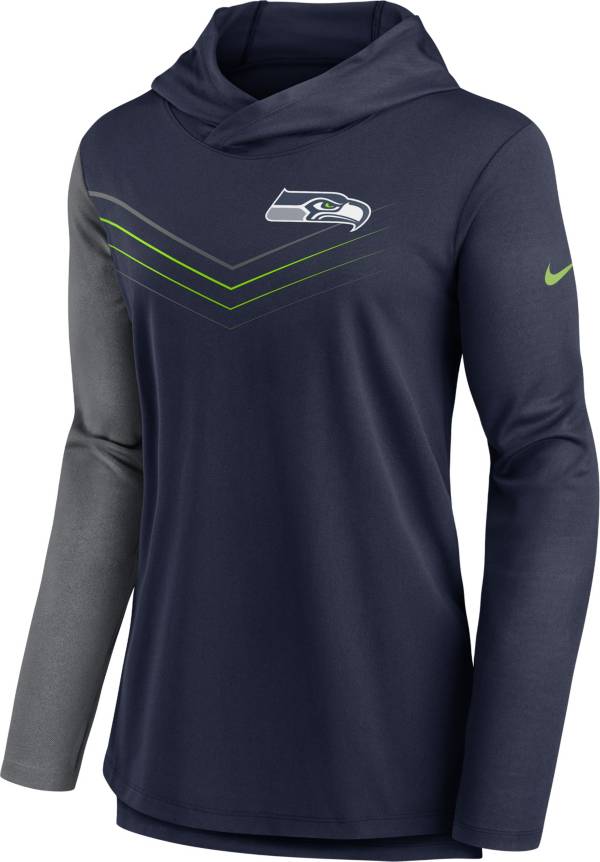 Nike Women's Seattle Seahawks Navy Chevron Pullover Hoodie