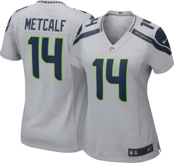 Nike Women's Seattle Seahawks DK Metcalf #14 Grey Game Jersey