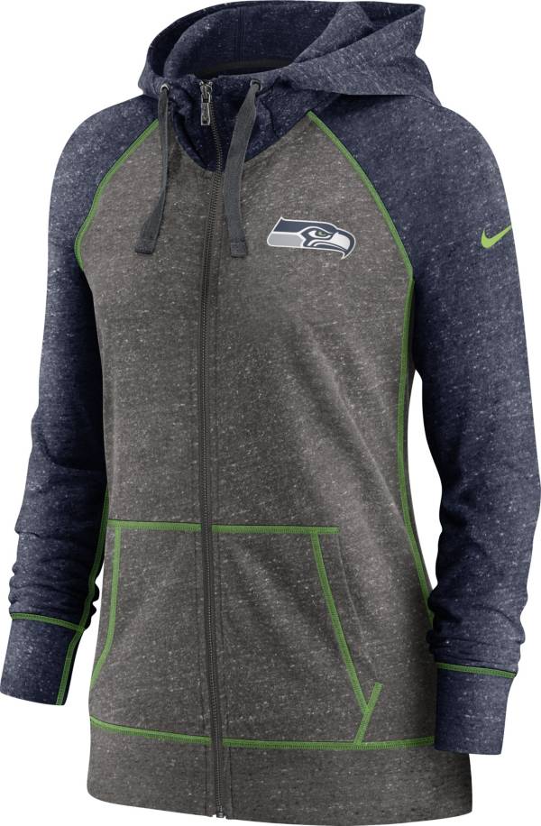 Nike Women's Seattle Seahawks Gym Vintage Club Full-Zip Hoodie