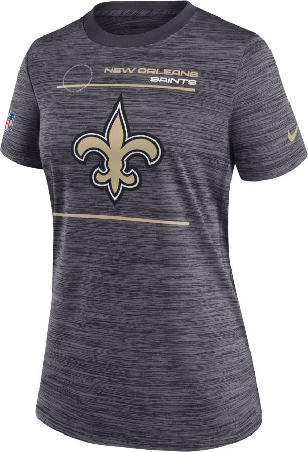 Nike Women's New Orleans Saints Sideline Legend Velocity Black Performance T-Shirt