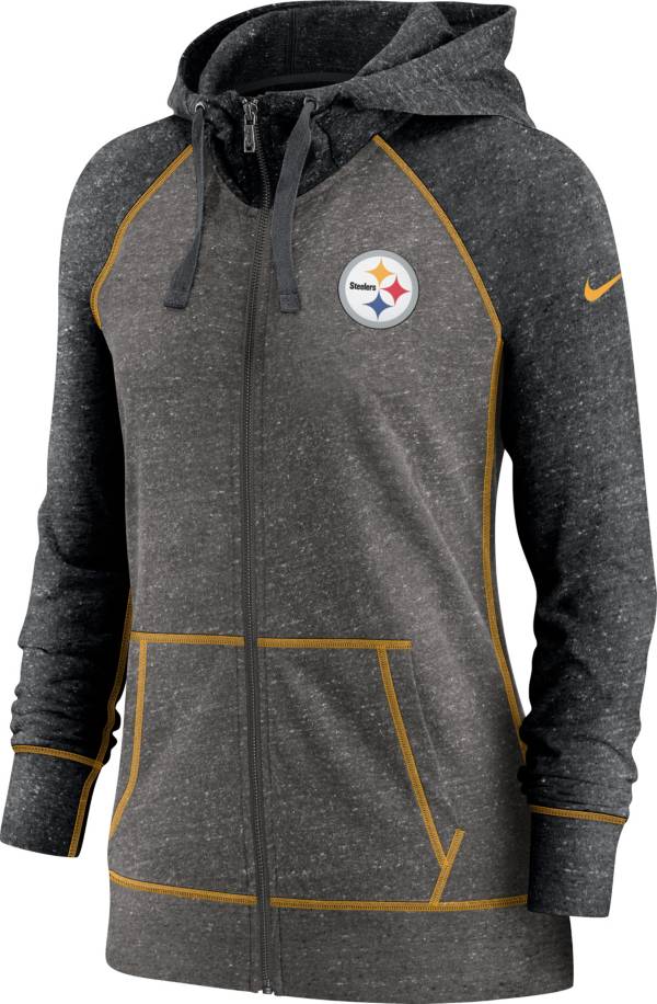 Nike Women's Pittsburgh Steelers Gym Vintage Club Full-Zip Hoodie