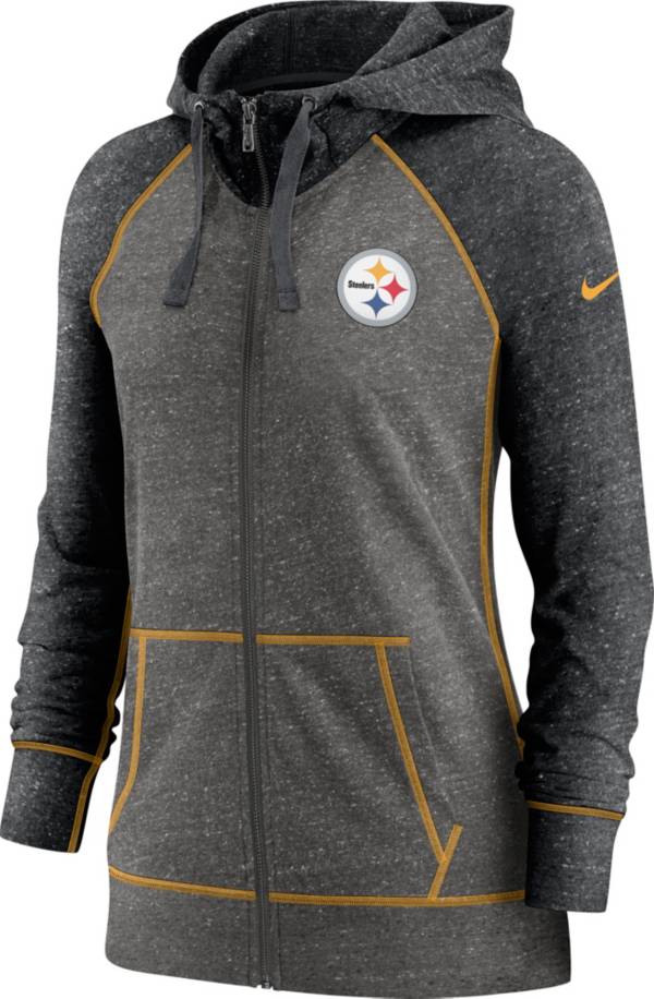 Nike Women's Pittsburgh Steelers Gym Vintage Plus Size Full-Zip Hoodie product image