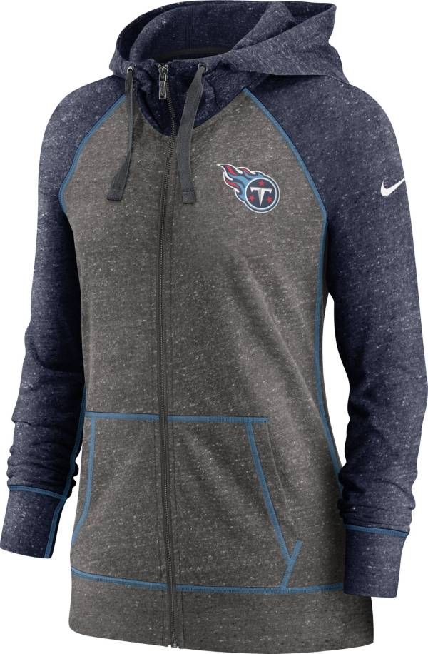 Nike Women's Tennessee Titans Gym Vintage Club Full-Zip Hoodie