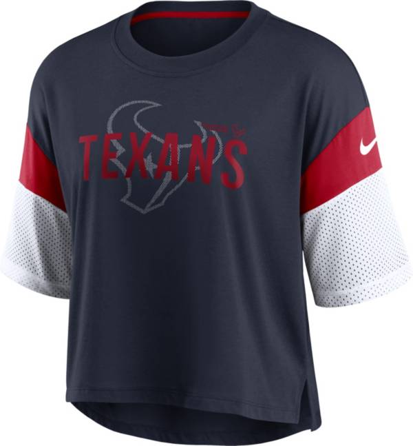 Nike Women's Houston Texans Cropped Navy T-Shirt product image