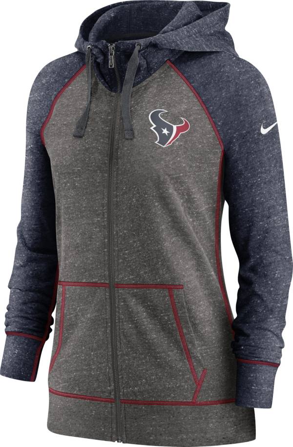 Nike Women's Houston Texans Navy Gym Vintage Full-Zip Hoodie