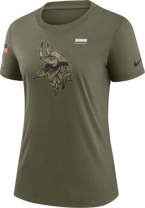 Nike Women's Minnesota Vikings Salute to Service Olive Legend T-Shirt