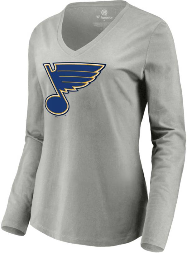 NHL Women's St. Louis Blues Team Poly Grey V-Neck T-Shirt product image