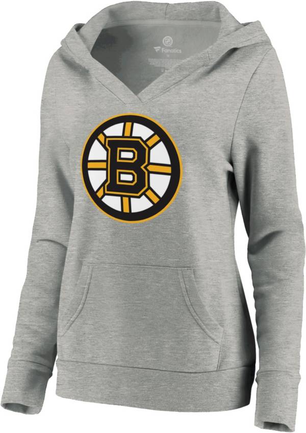 NHL Women's Boston Bruins Crossover Grey Pullover Hoodie