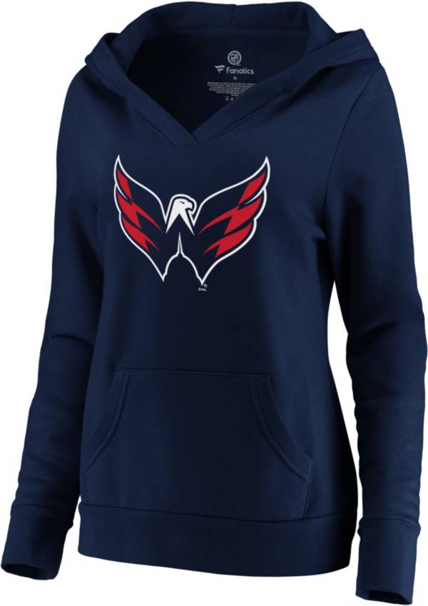 NHL Women's Washington Capitals Crossover Navy Pullover Hoodie