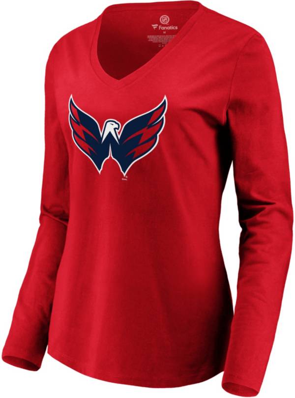 NHL Women's Washington Capitals Team Poly Red V-Neck T-Shirt product image