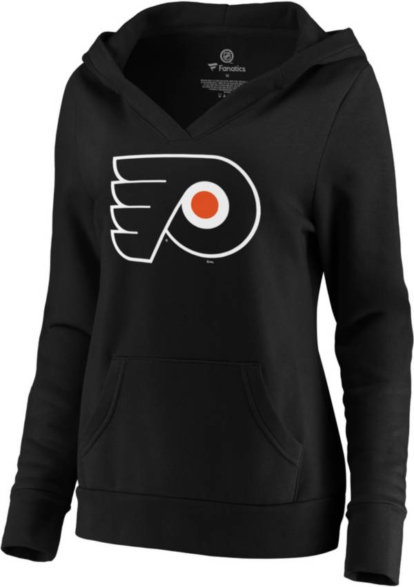NHL Women's Philadelphia Flyers Crossover Black Pullover Hoodie