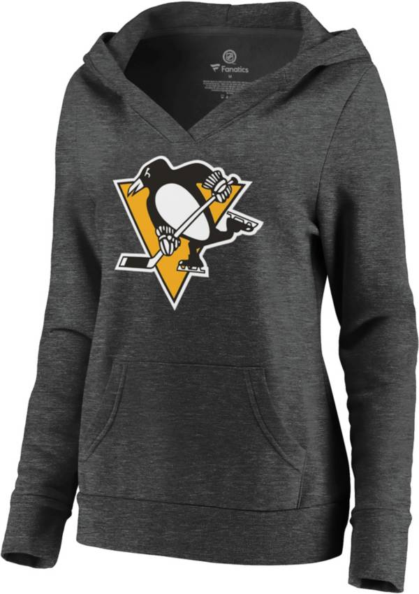 NHL Women's Pittsburgh Penguins Crossover Grey Pullover Hoodie