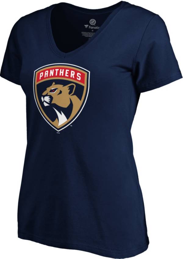 NHL Women's Florida Panthers Team Poly Navy V-Neck T-Shirt product image