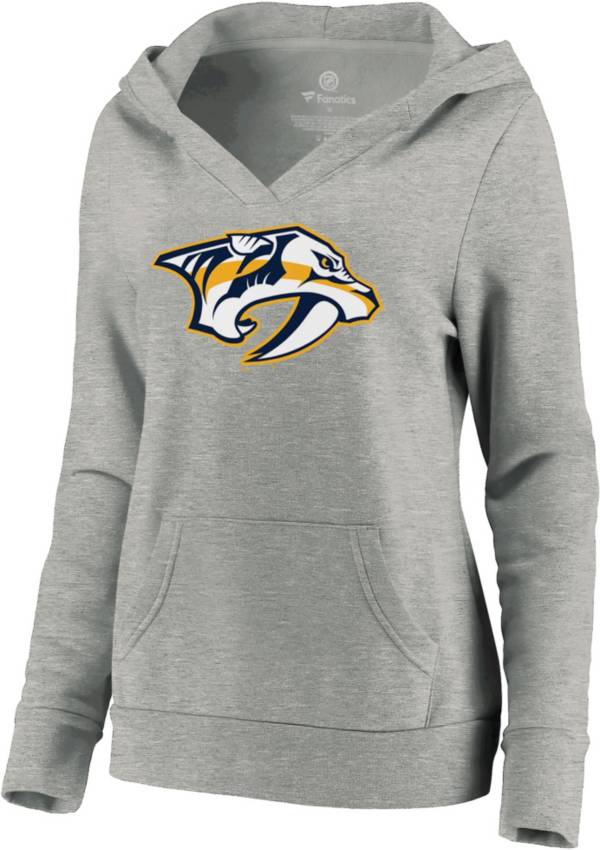 NHL Women's Nashville Predators Crossover Grey Pullover Hoodie