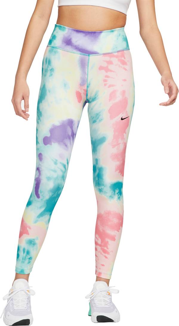 Nike Women's One Dri-FIT Mid-Rise Tie-Dye Tights