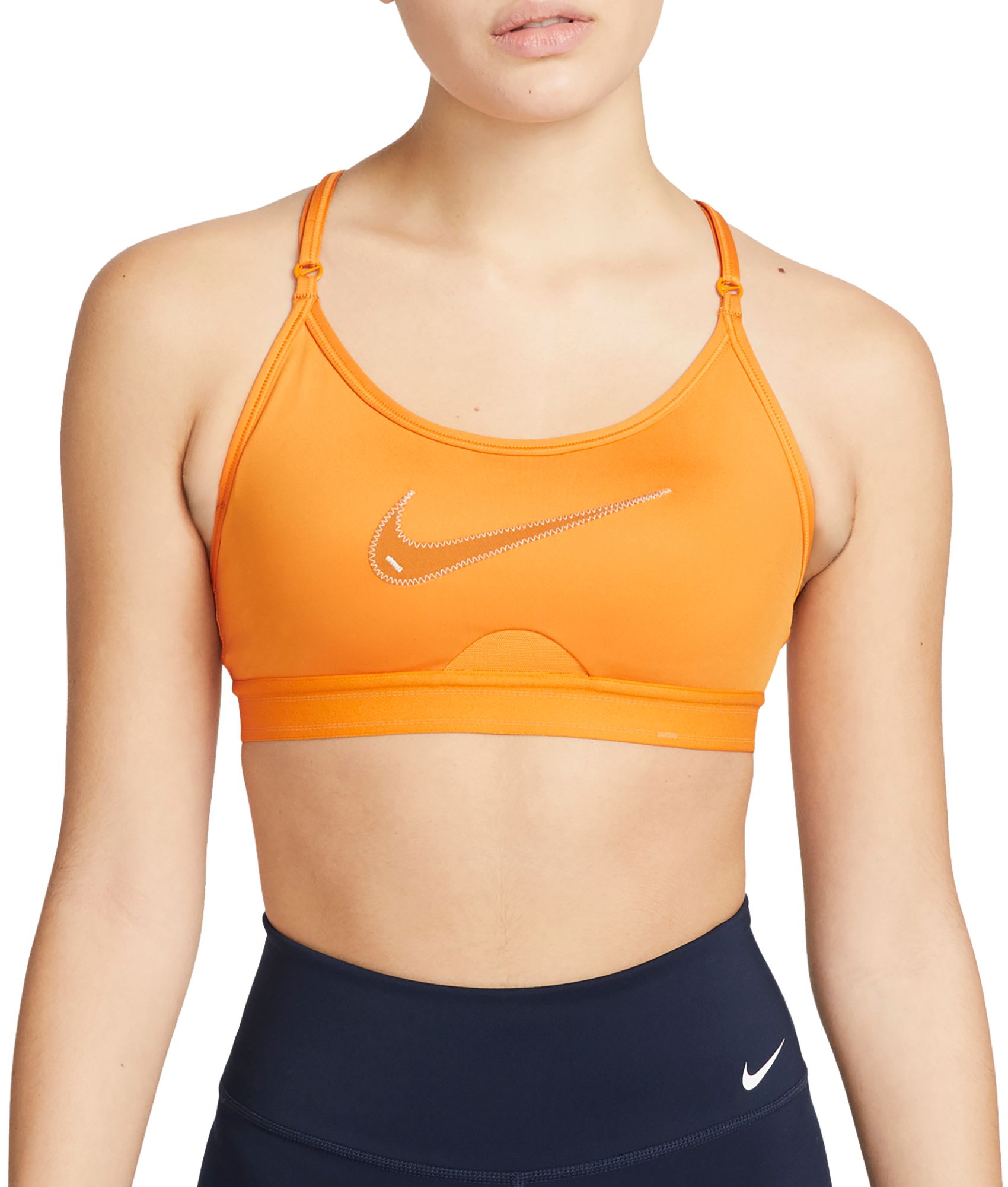 nike sports bra orange