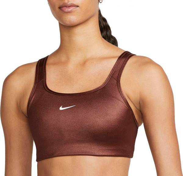 Nike Women's Dri-FIT Swoosh Shine 1-Piece Pad Medium-Support Sports Bra