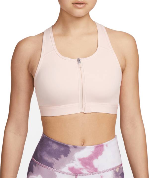 Nike Women's Dri-FIT Swoosh Zip-Front Medium-Support Padded Sports Bra