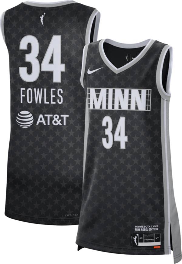 Nike Adult Minnesota Lynx Sylvia Fowles Black Replica Rebel Jersey