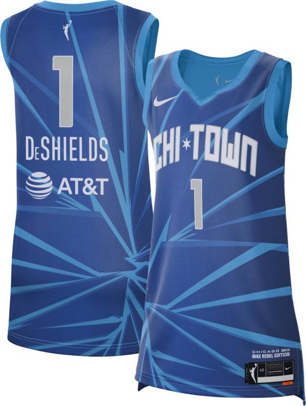 Nike Adult Chicago Sky Diamond DeShields Blue Replica Rebel Jersey