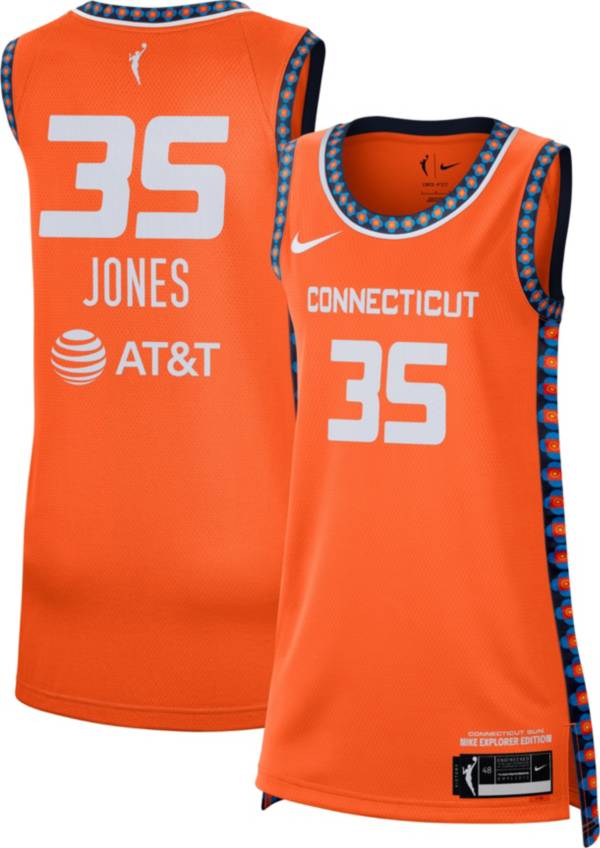 Nike Adult Connecticut Sun Jonquel Jones Orange Replica Explorer Jersey