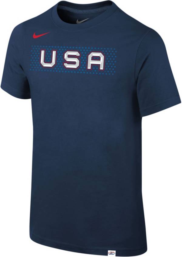 Nike Youth USA Hockey 2022 Olympics Navy T-Shirt
