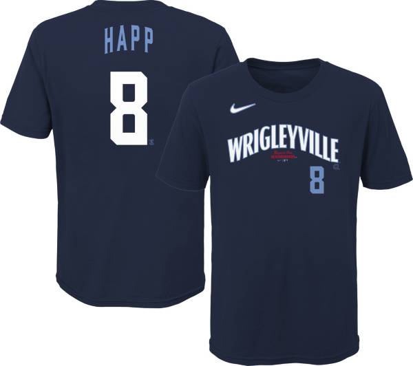 Nike Youth Chicago Cubs Ian Happ #8 Navy 2021 City Connect T-Shirt