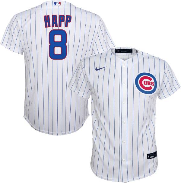 Nike Youth Replica Chicago Cubs James Happ #8 Cool Base White Jersey
