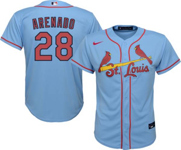 Nike Youth St. Louis Cardinals Nolan Arenado #28 Blue Cool Base Jersey