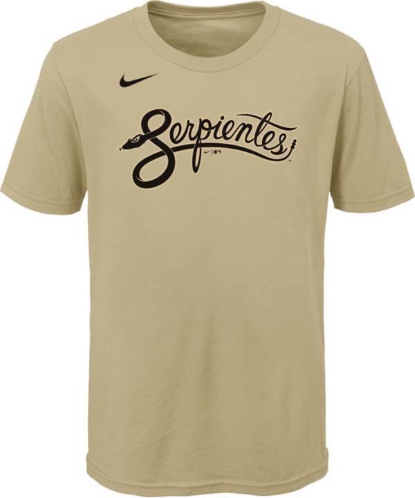 Nike Youth Arizona Diamondbacks Gold Wordmark 2021 City Connect T-Shirt