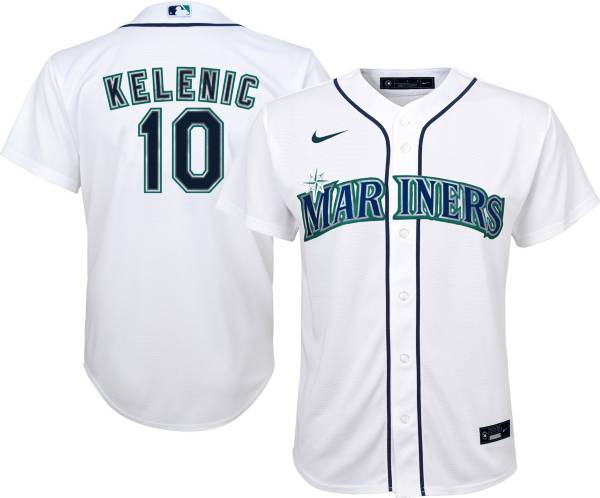 Outerstuff Youth Seattle Mariners Jarred Kelenic #10 White Cool Base Jersey