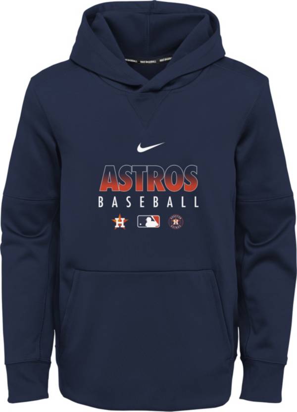 Nike Youth Houston Astros Navy Therma Fleece Pullover Hoodie