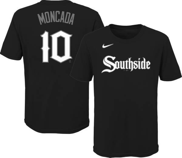 Nike Youth Chicago White Sox Yoán Moncada #10 Black T-Shirt