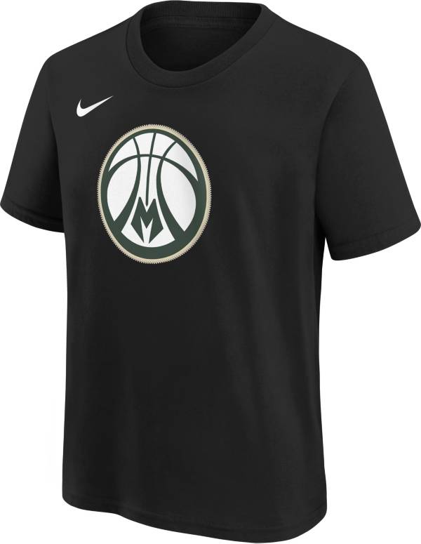 Nike Youth Milwaukee Bucks Black Logo T-Shirt