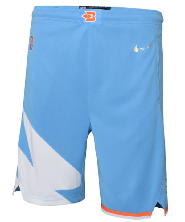 Nike Youth 2021-22 City Edition Los Angeles Clippers Blue Swingman Shorts