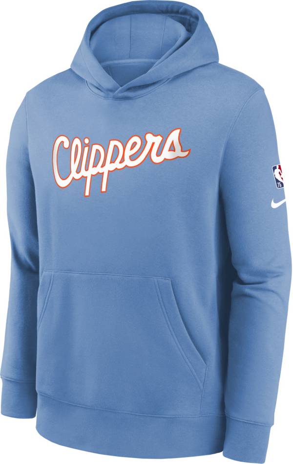 Nike Youth 2021-22 City Edition Los Angeles Clippers Blue Essential Pullover Hoodie