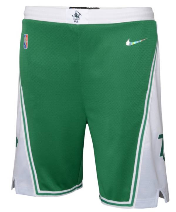 Nike Youth 2021-22 City Edition Boston Celtics Green Swingman Shorts