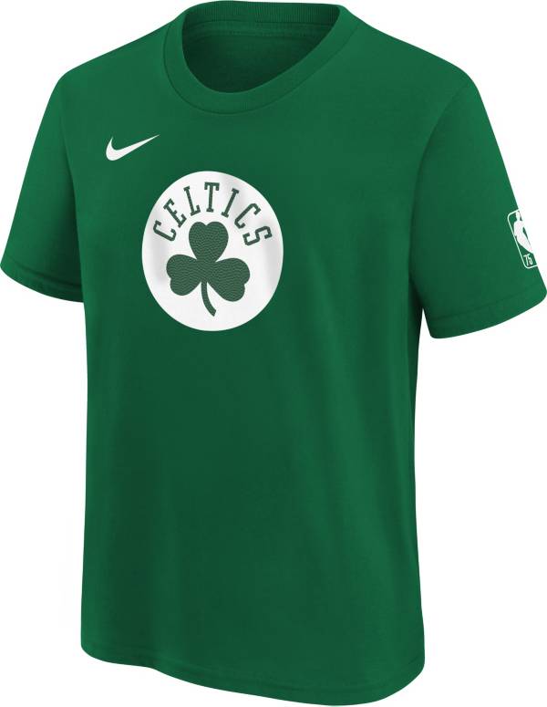 Nike Youth 2021-22 City Edition Boston Celtics Green Logo T-Shirt