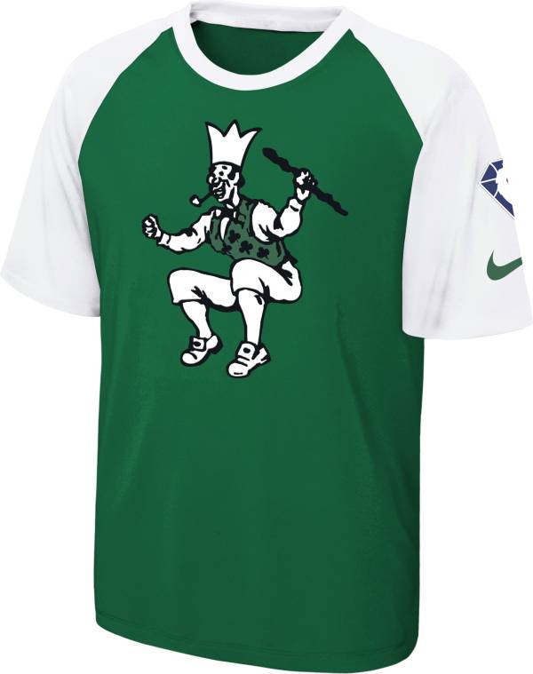 Nike Youth 2021-22 City Edition Boston Celtics Green Pregame Shirt product image